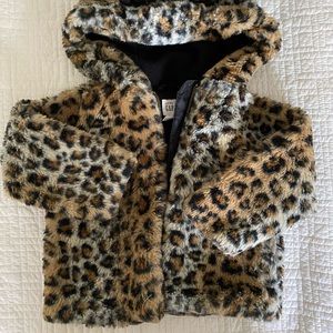 Toddler Leopard Fur Jacket 2T